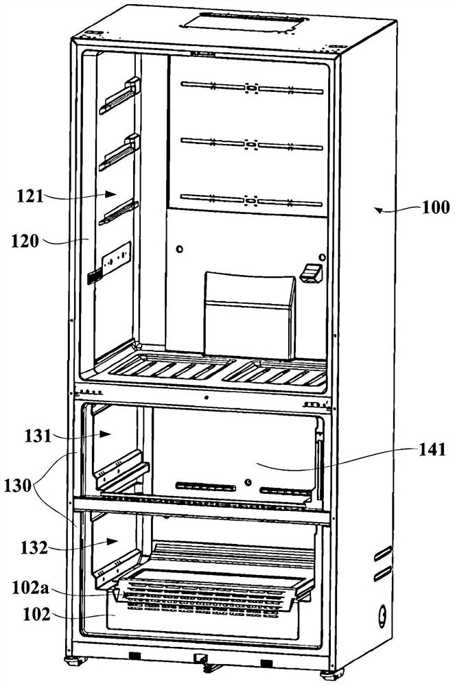 Refrigerator with double blower