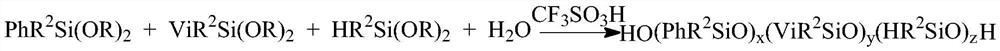 A kind of low-viscosity high-strength toughened silicone resin composition and preparation method thereof