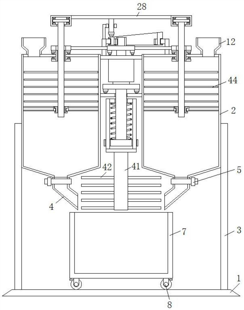 Feed crushing and processing device for wild duck breeding