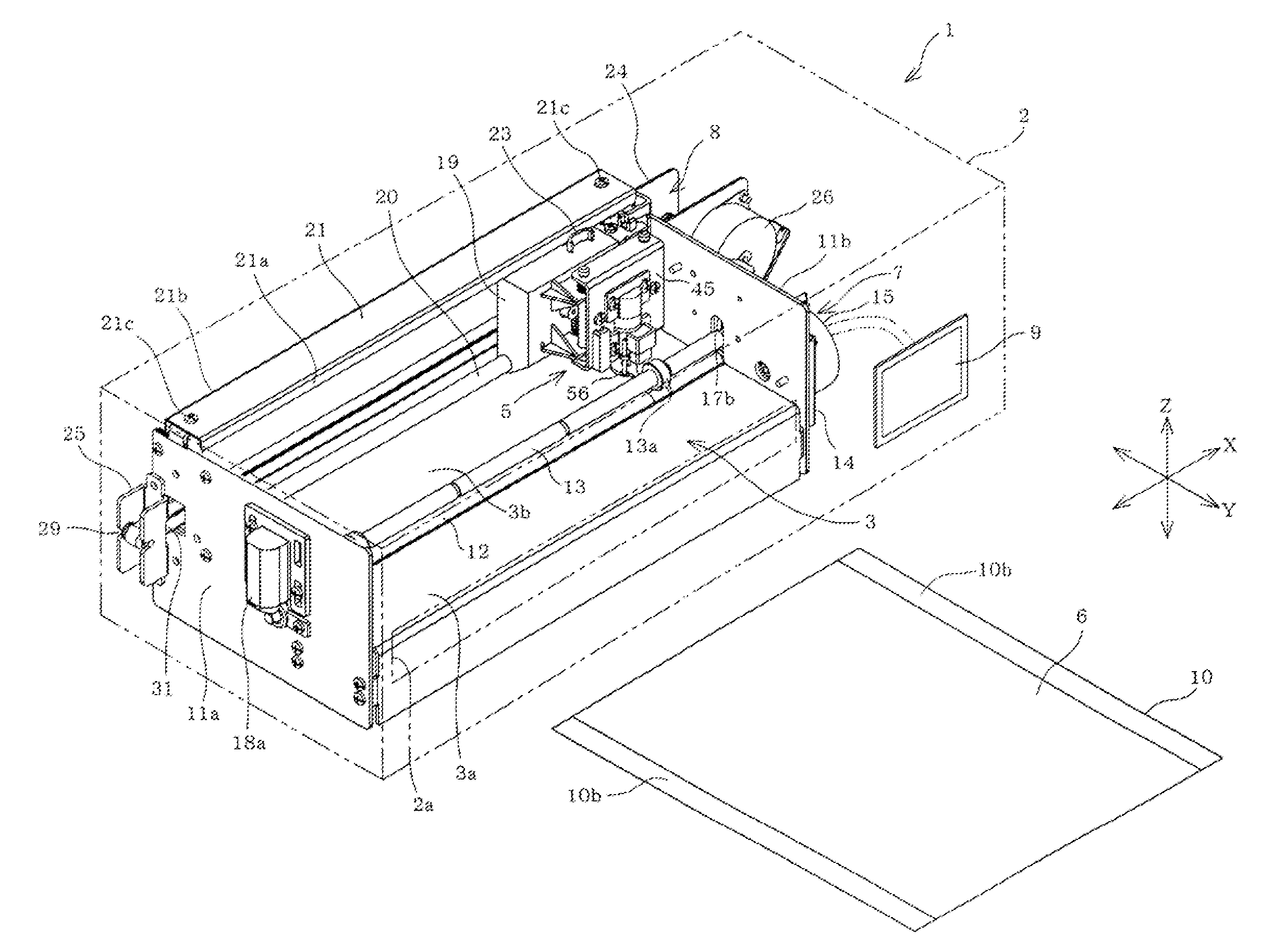 Cutting apparatus and cutting control program therefor