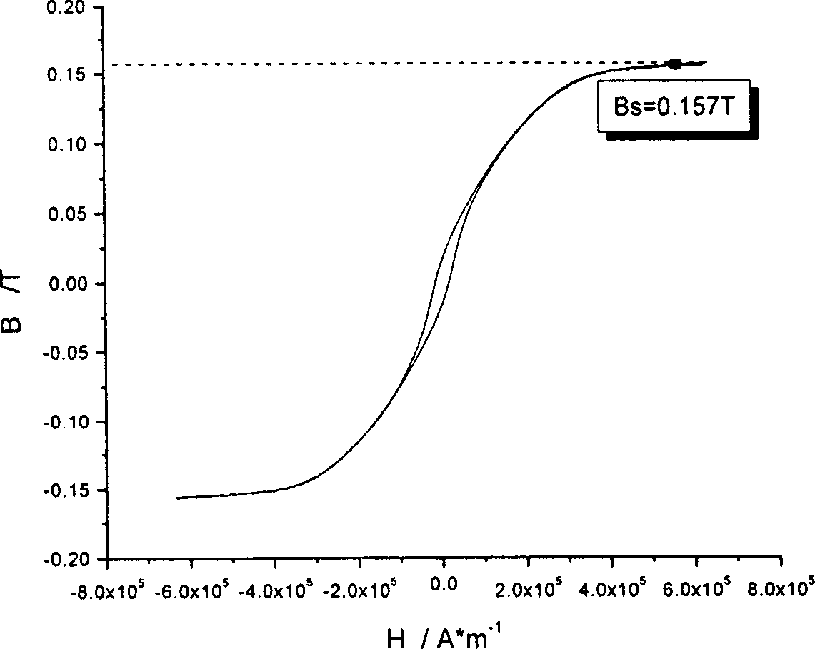 Method of raising magnetic performance of nanometer magnetic metal material