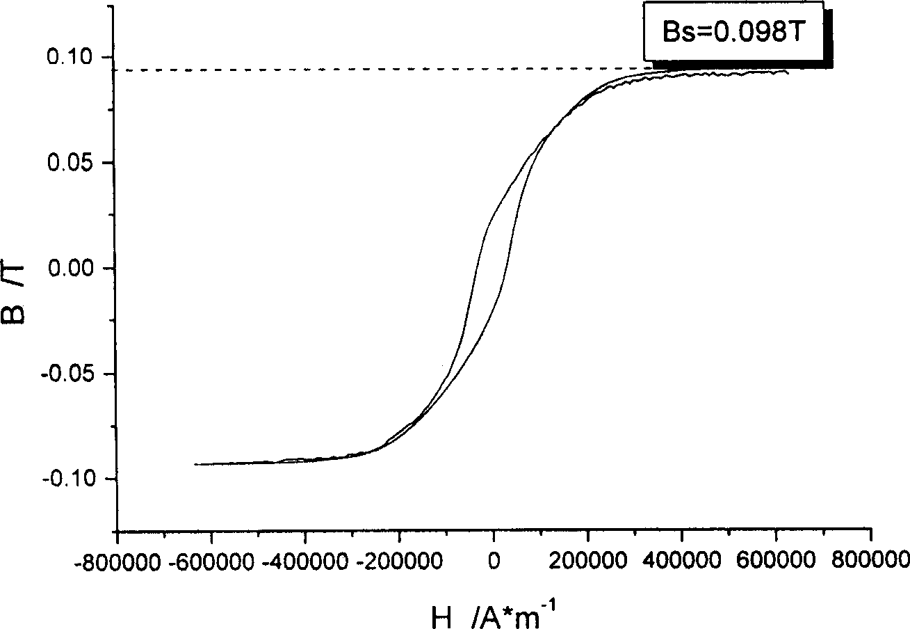 Method of raising magnetic performance of nanometer magnetic metal material