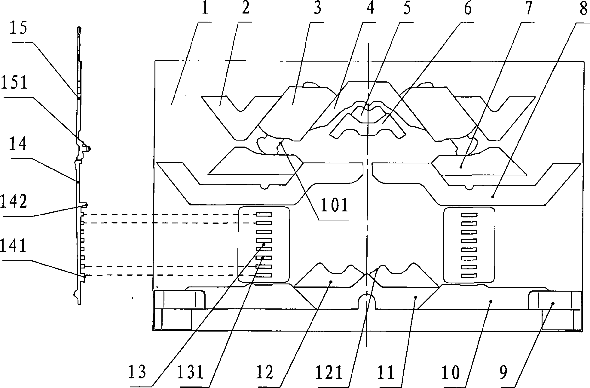 Novel computerized flat knitting mechanism