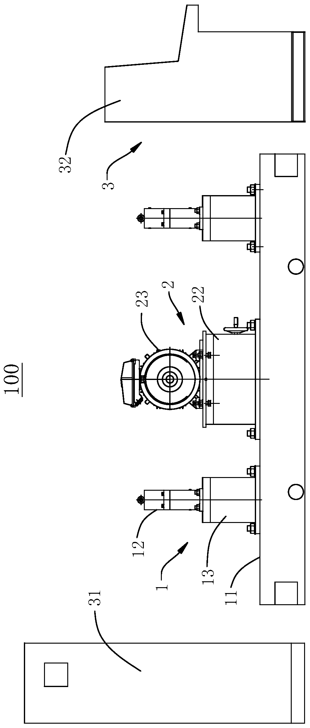Axle gearbox wheel-to-axle box bearing test device