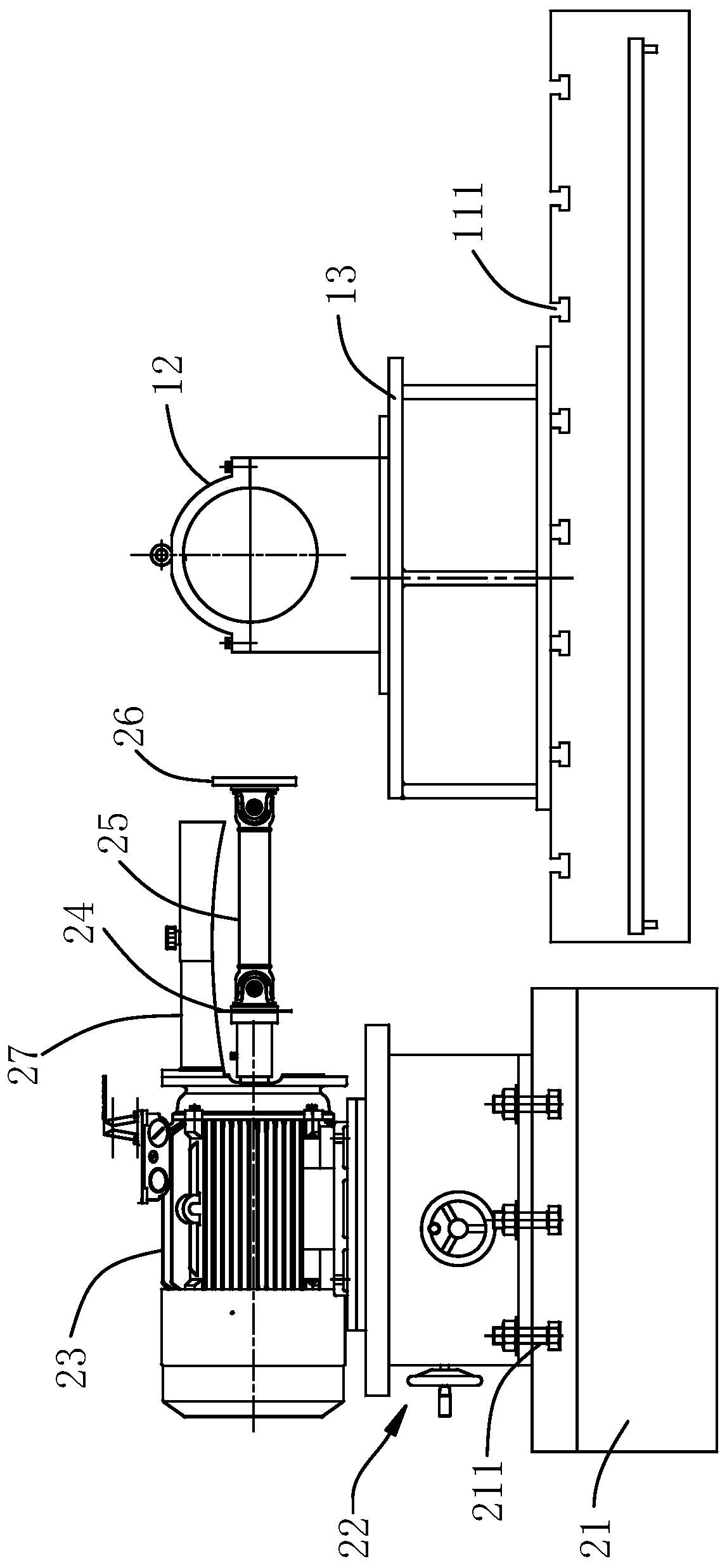 Axle gearbox wheel-to-axle box bearing test device