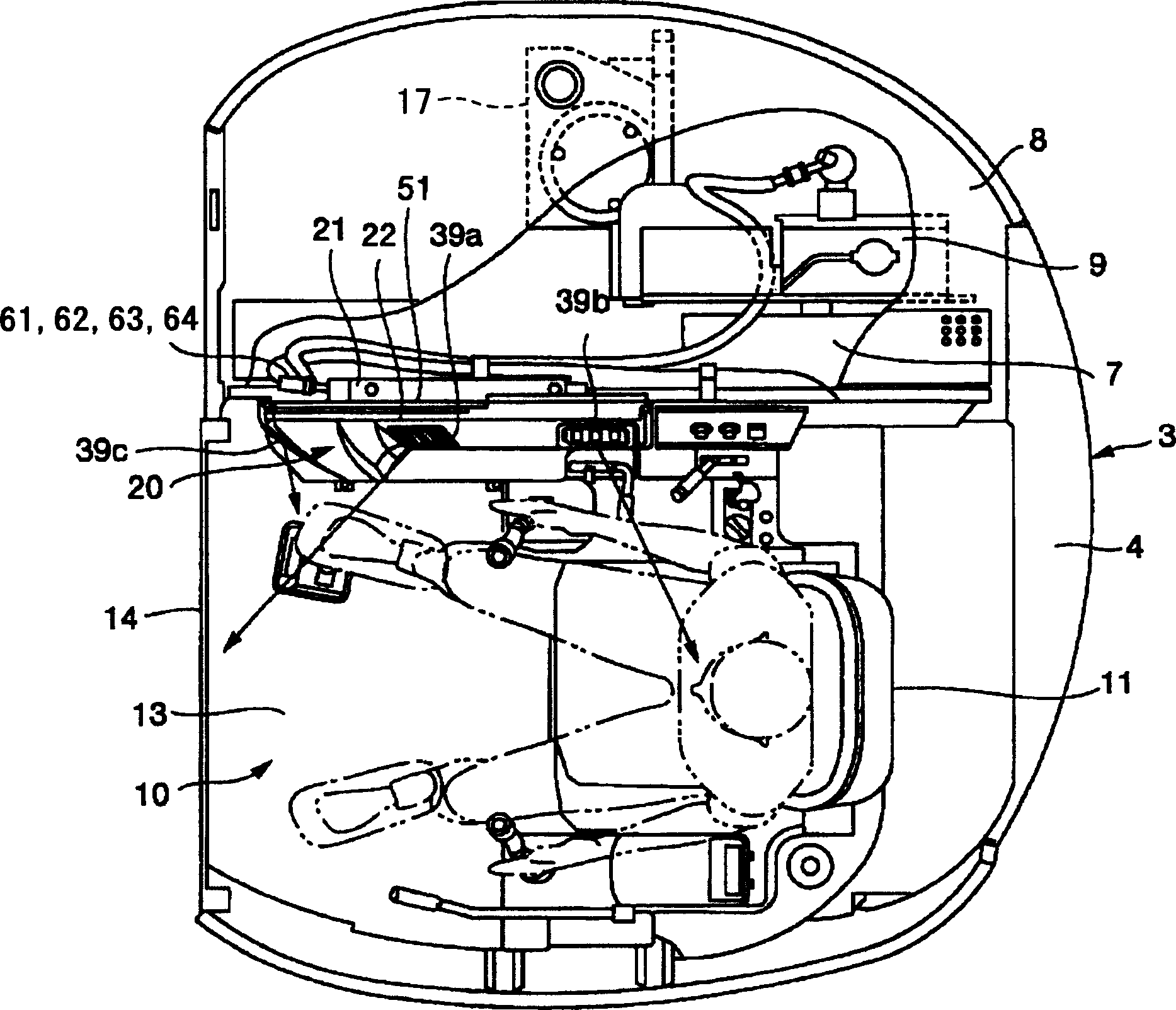 Air conditoning device of oil pressure digger