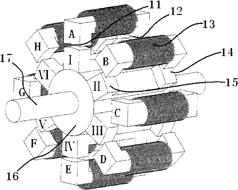 Torque-enhanced type switched reluctance motor