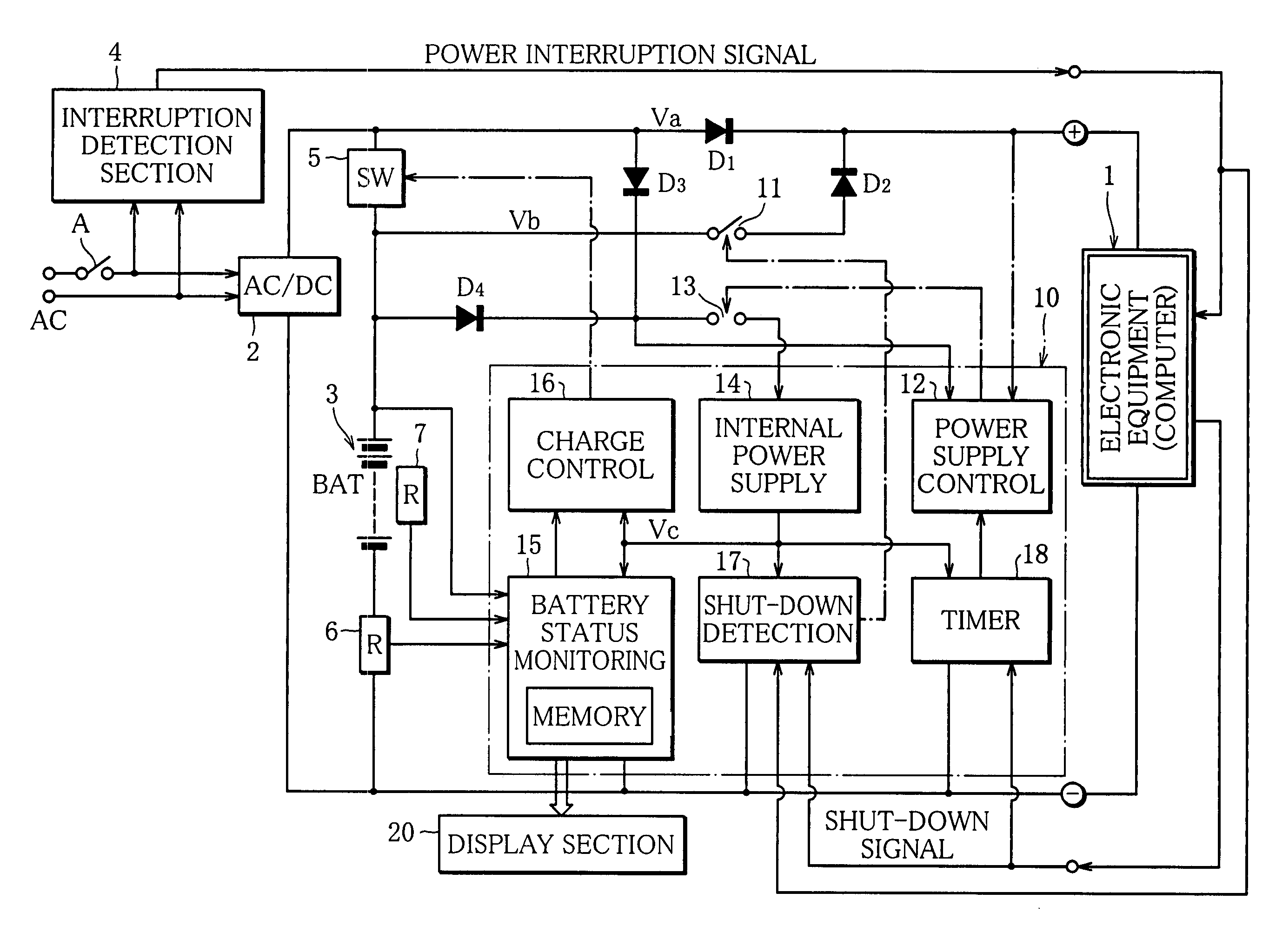 Uninterruptible power supply device