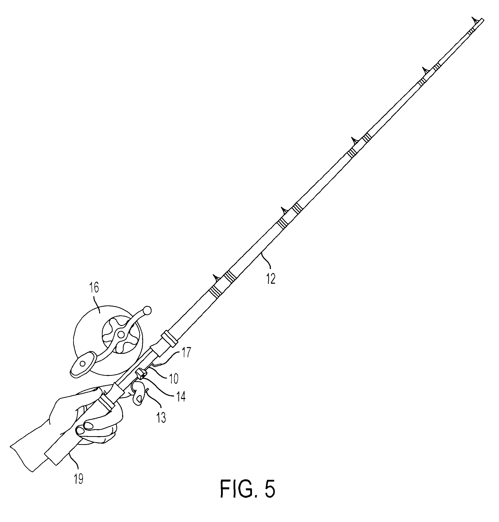 Rod trigger grip/hook holder