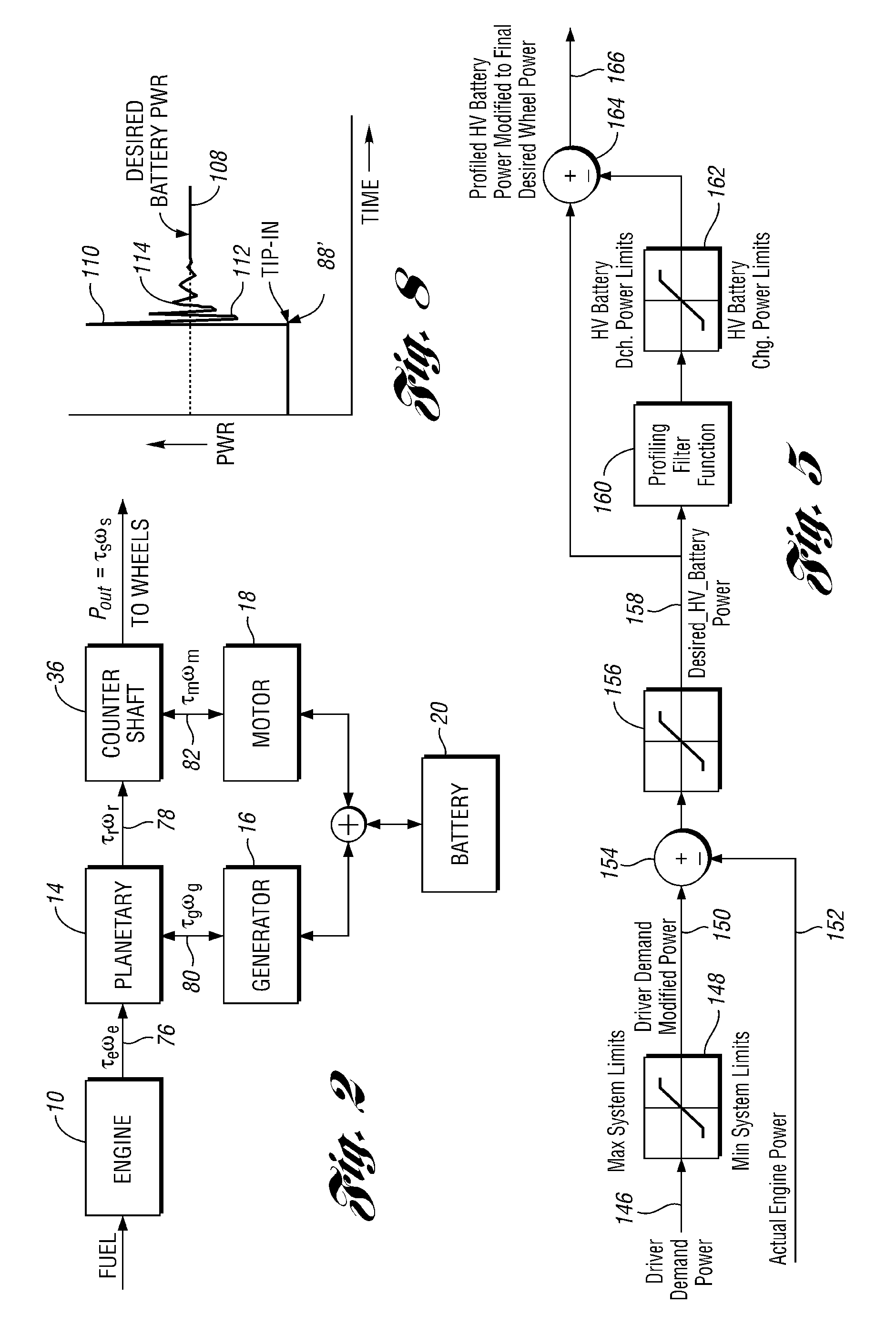 Method and system for determining final desired wheel power in a hybrid electric vehicle powertrain