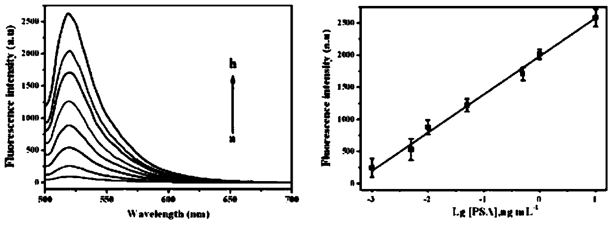 Detection kit for prostate specific antigen, detection method and application thereof