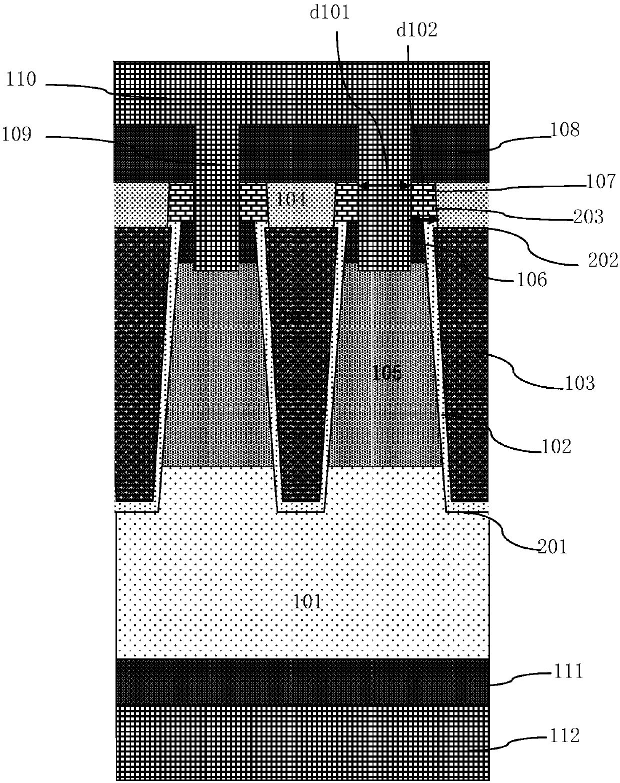 Trench gate MOSFET device and manufacturing method thereof