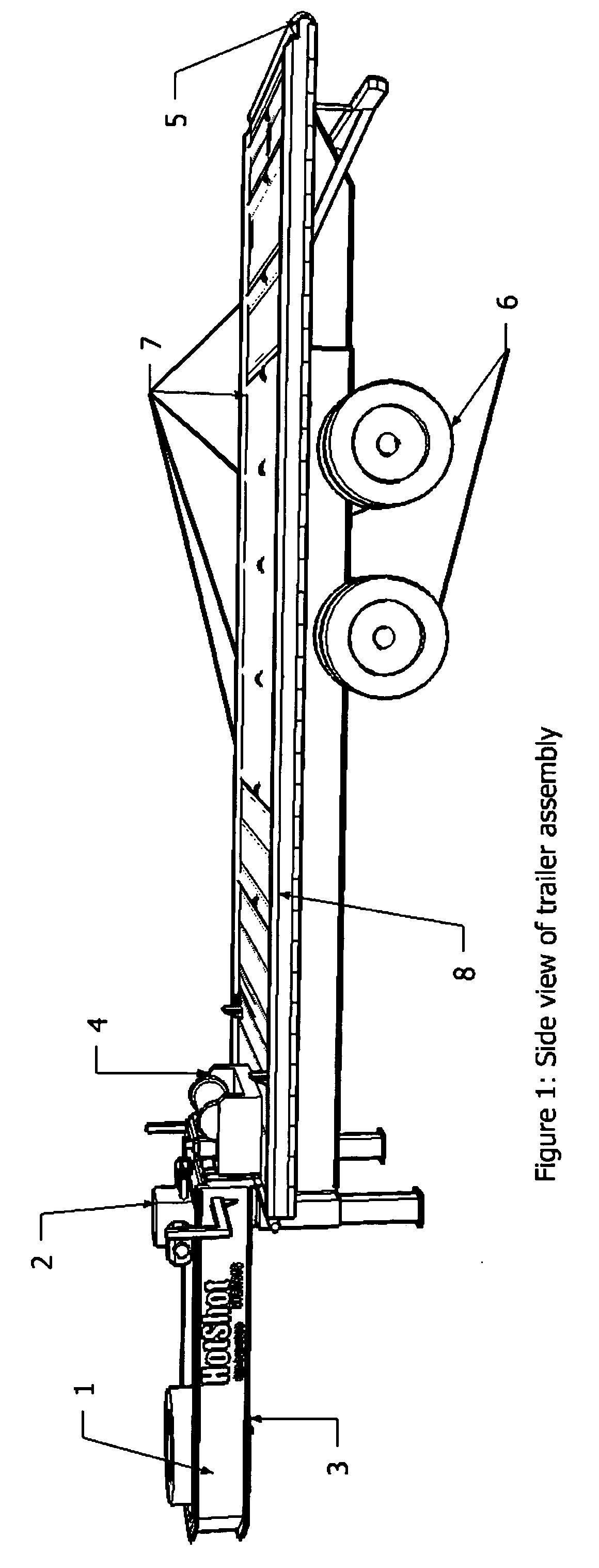 Tilting Flatbed Trailer for Loading, Transporting, Unloading and Placement of Heavy Field Equipment