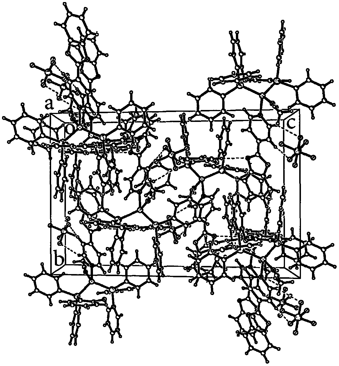 Tetrahedral cuprous complex luminescent material containing oxazolyl pyridine ligands