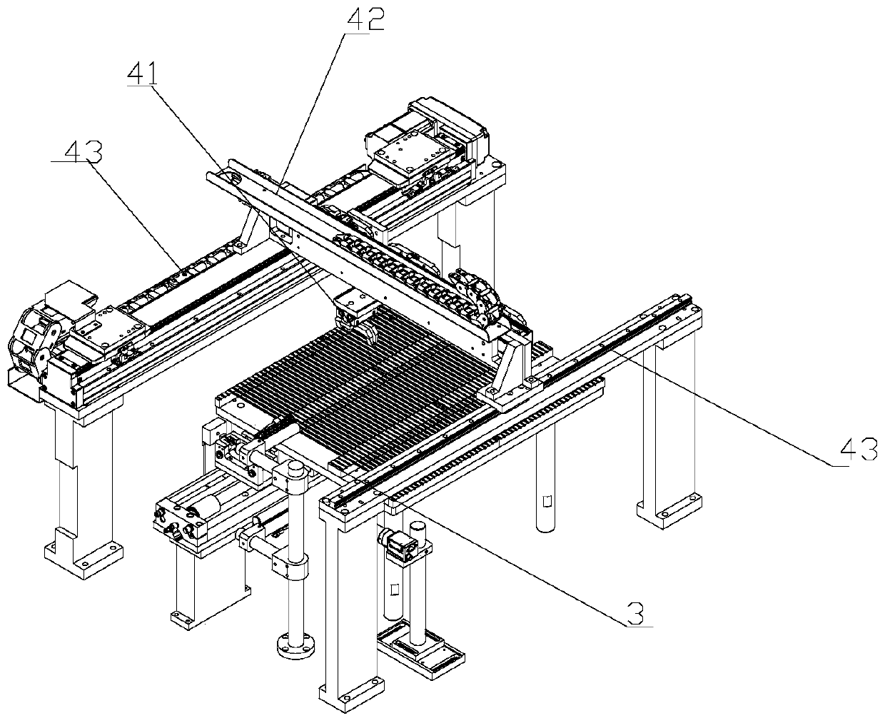 Bar automatic screening material stacking machine and method