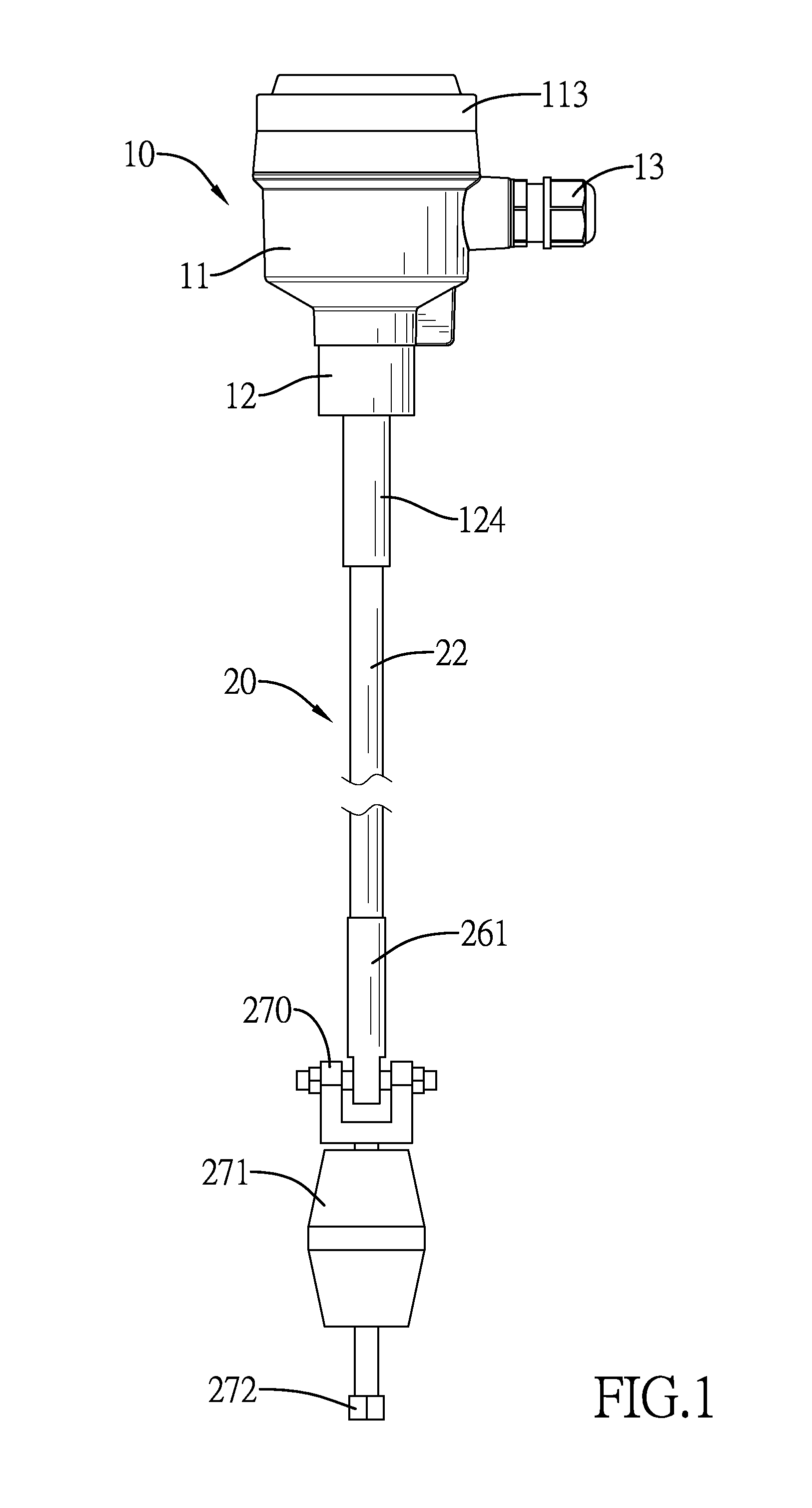 Cable-Based Sensor for Detecting Material Level and Temperature