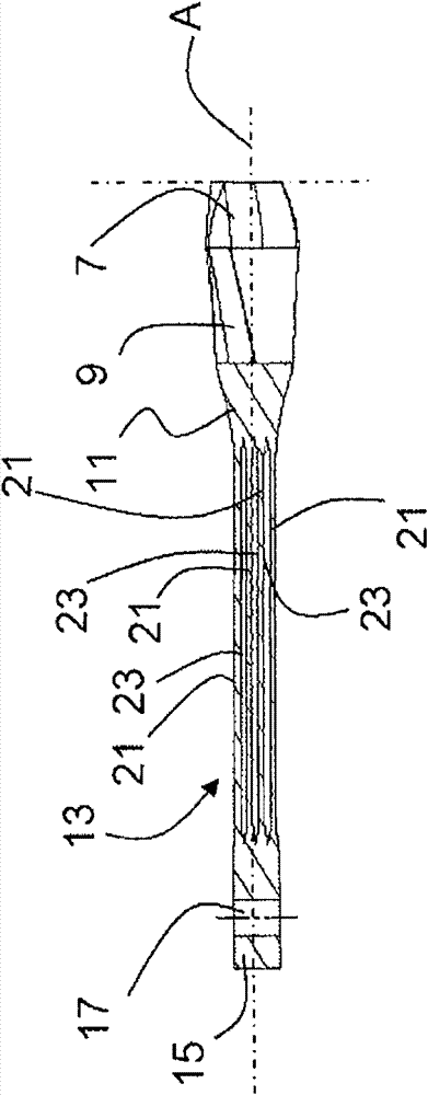 Rotor with integral tension torque transfer element and method of production thereof