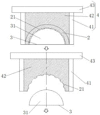 Method and device for three-dimensional curved surface nano imprinting, and die preparation method