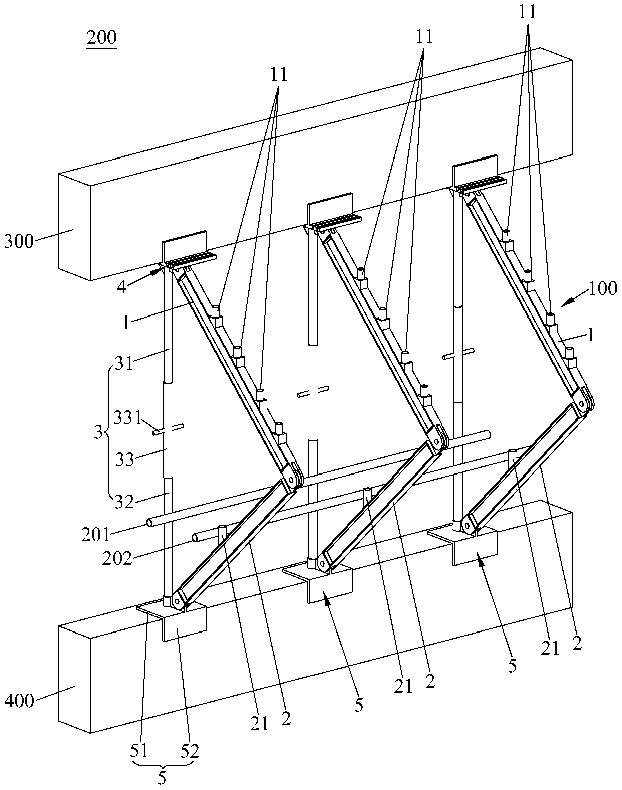 Scaffold supporting structure and system