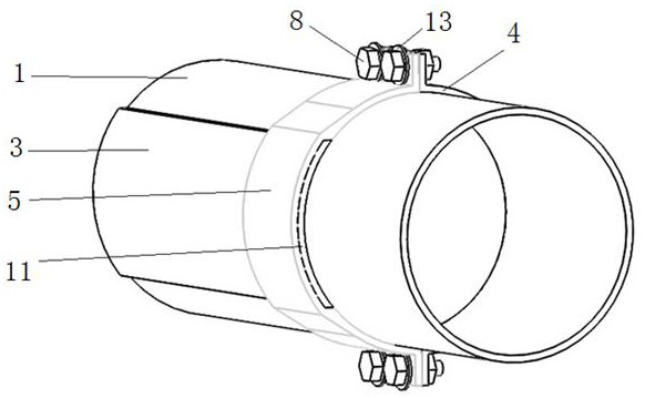 Novel cable duct bank repairing device and repairing method