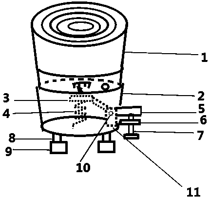 Electric heating device based on height adjusting structure