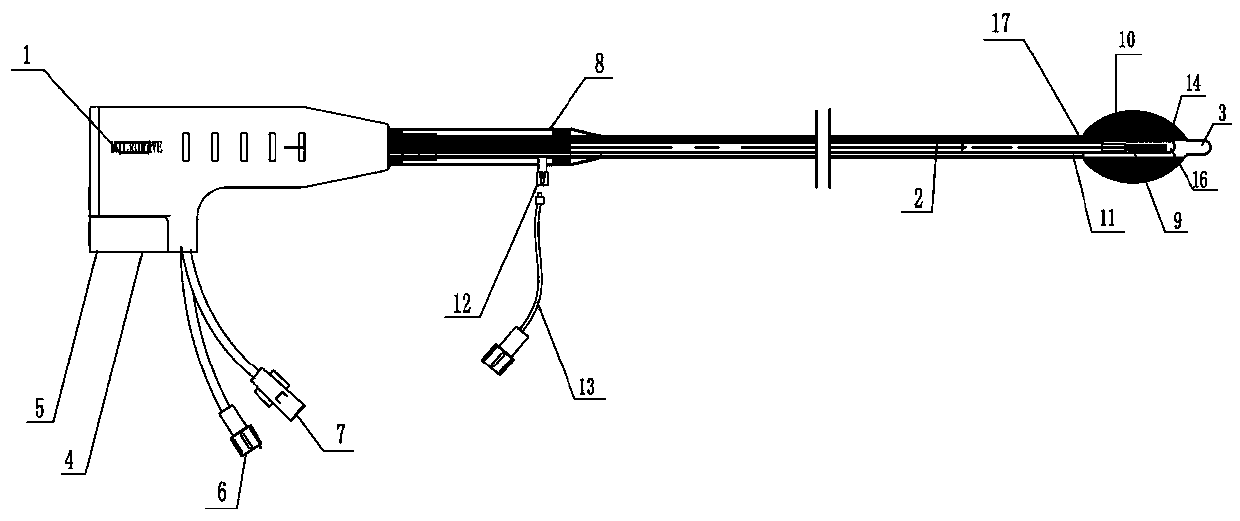 Microwave ablation catheter used under bronchoscope