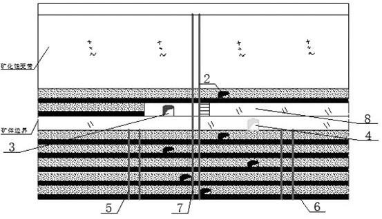 Upward mining preparation and downward drift stoping with backfilling method