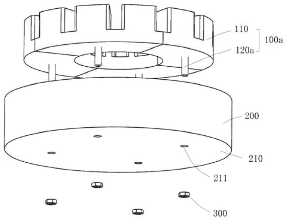 Stator core fixing structure of axial magnetic field motor