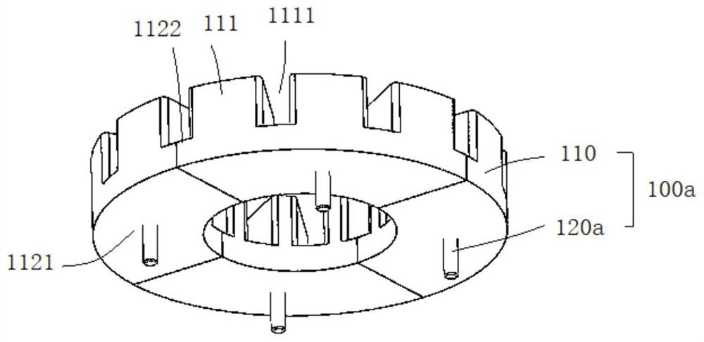 Stator core fixing structure of axial magnetic field motor