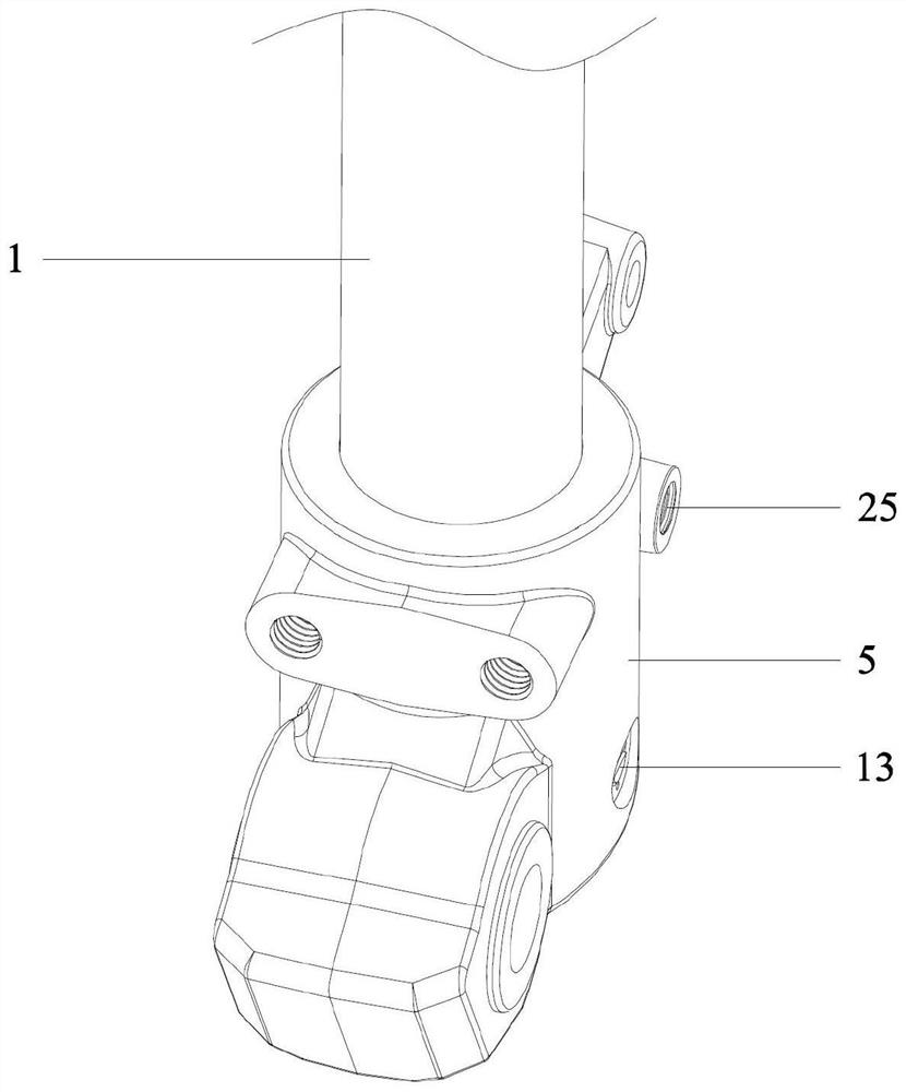 Novel side surface adjusting device on lower portion of motorcycle shock absorber