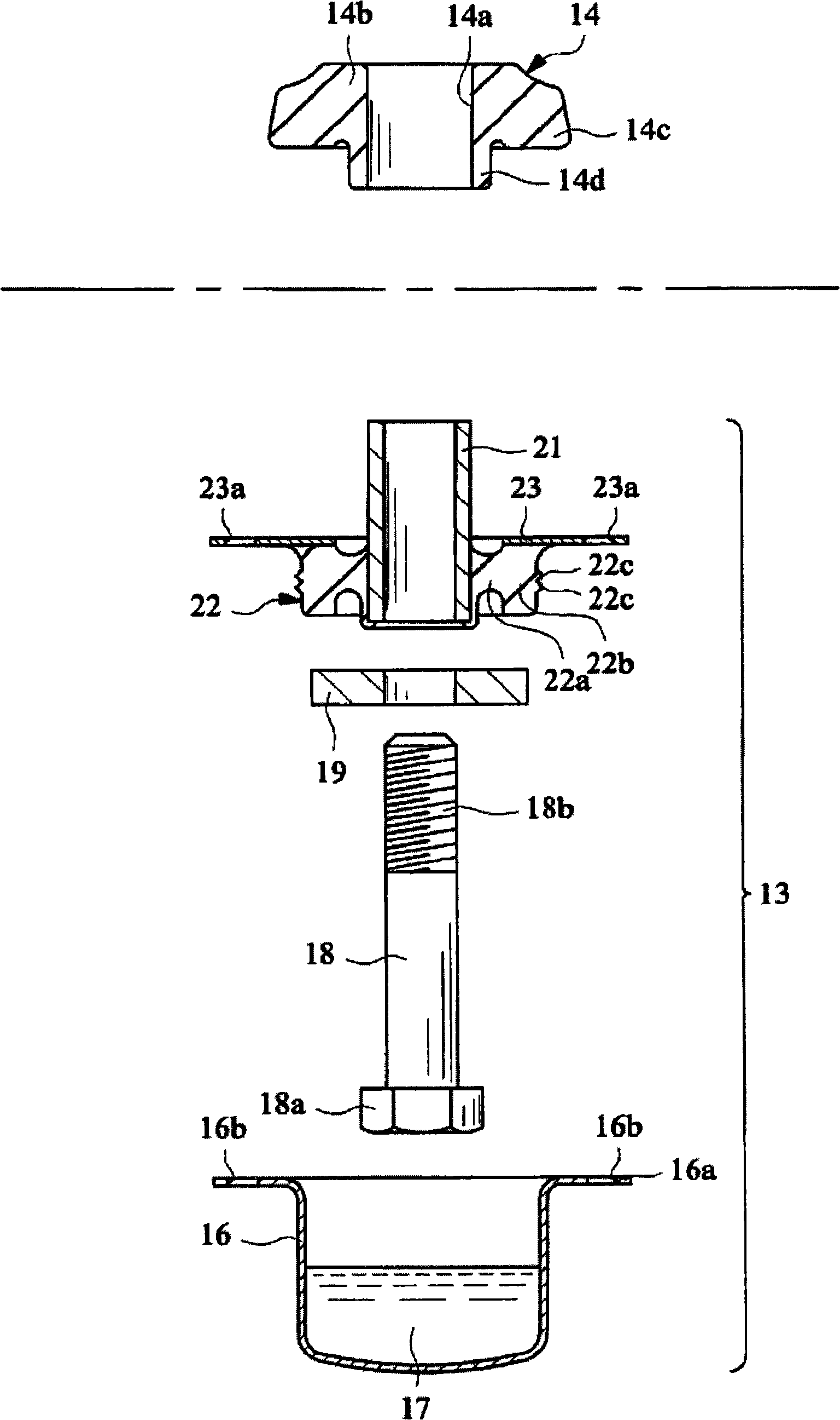 Liquid sealed mount and method of assembling the same