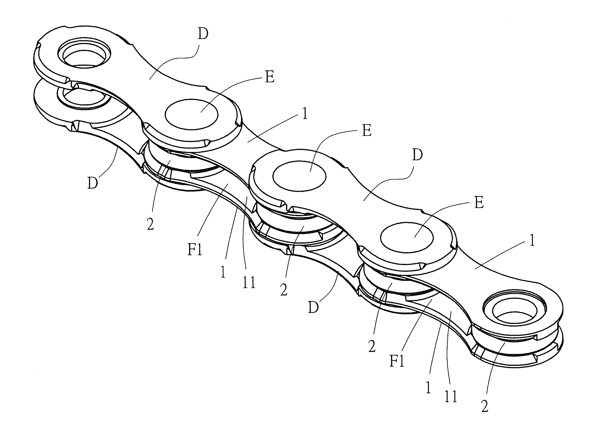 Chain plate structure