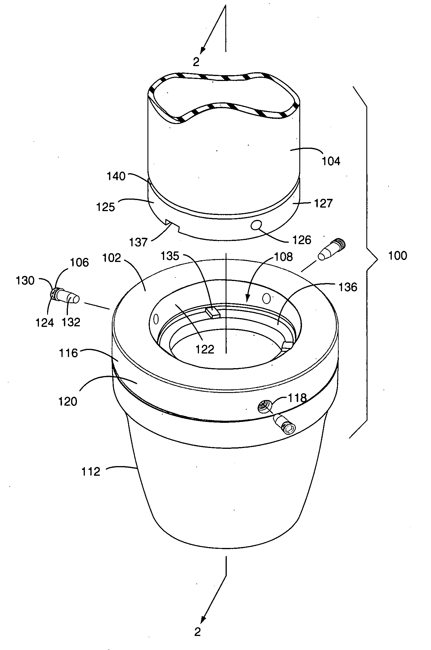 Stripper rubber with integral retracting retention member connection apparatus