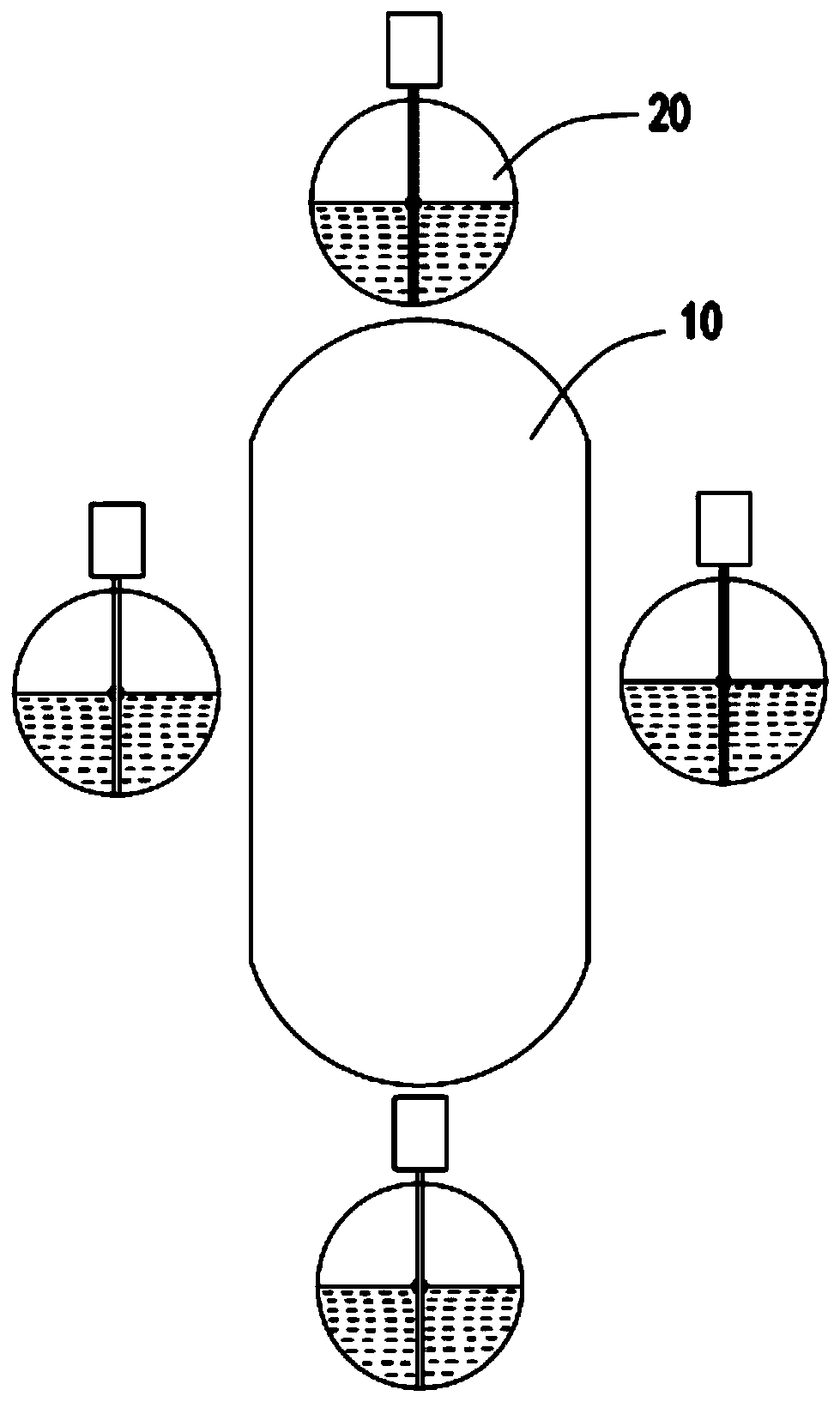 Buoyancy and attitude adjustment integrated system of manned submersible