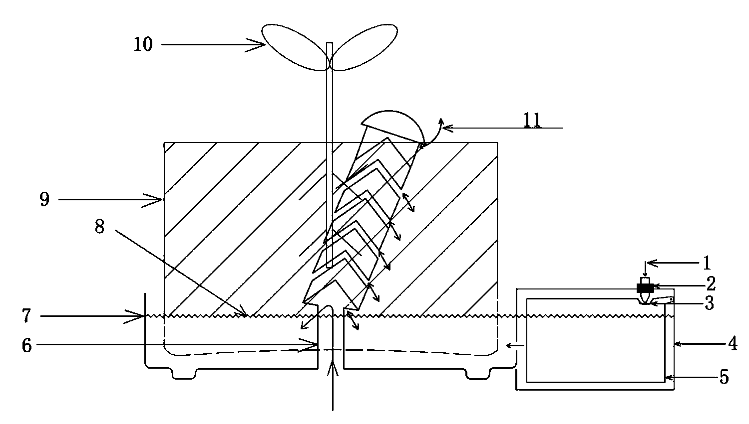Flowerpot tray device capable of watering automatically