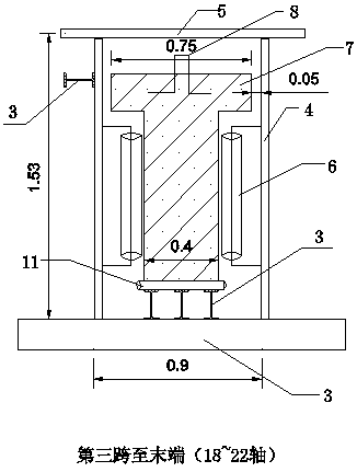 Traction sliding system and construction technology for erecting prefabricated crane beam in power plant