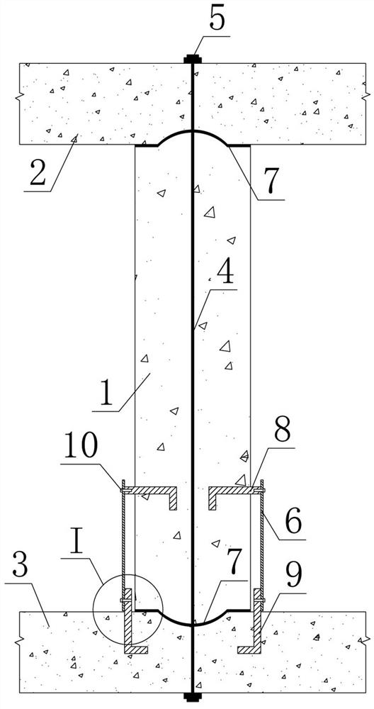 A swinging self-resetting damping system and construction method for center columns of underground stations