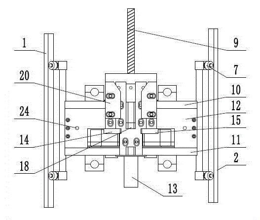 Down-cutting device for steel bar trusses