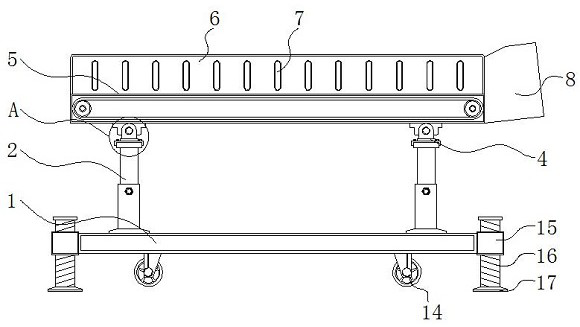 Conveying equipment with baffle structure for automatic packaging