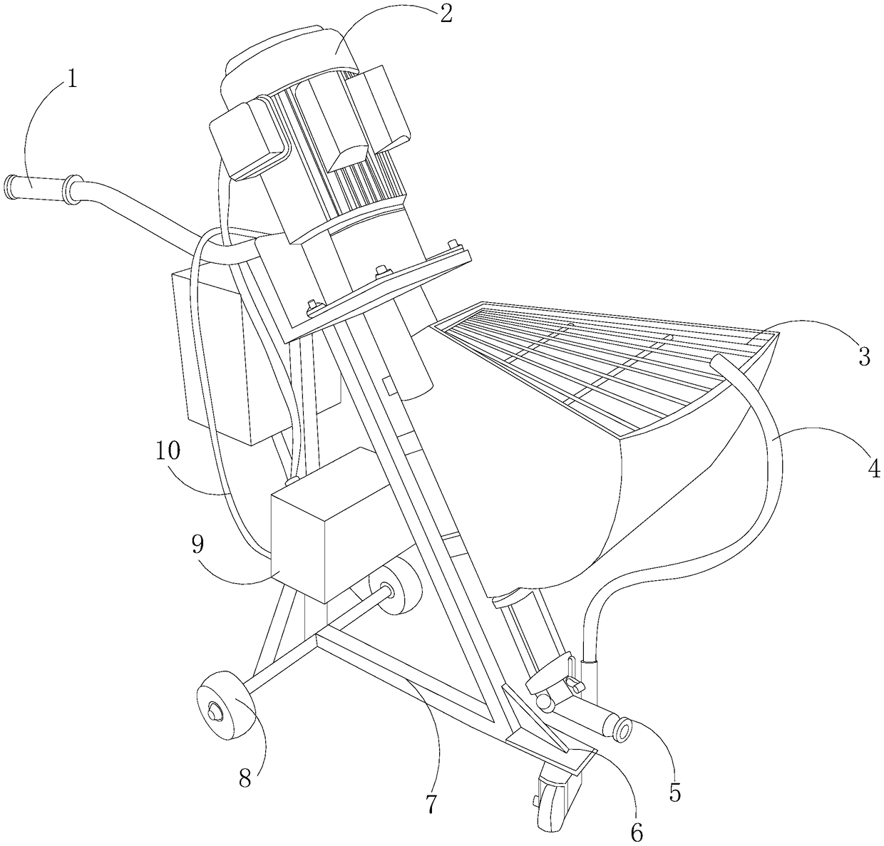 Surface spraying device for road and bridge construction