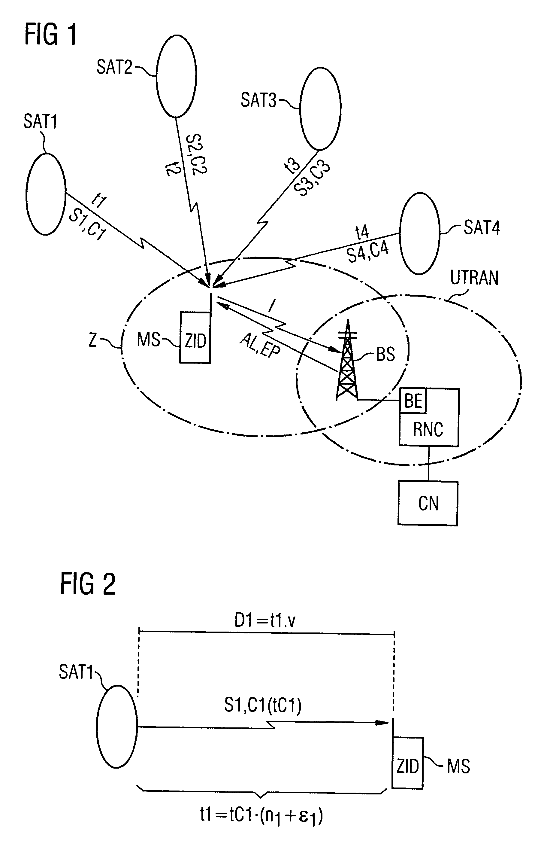 Method for iterative determination of distance between receiving station and transmitting station and also calculating unit and computer software product