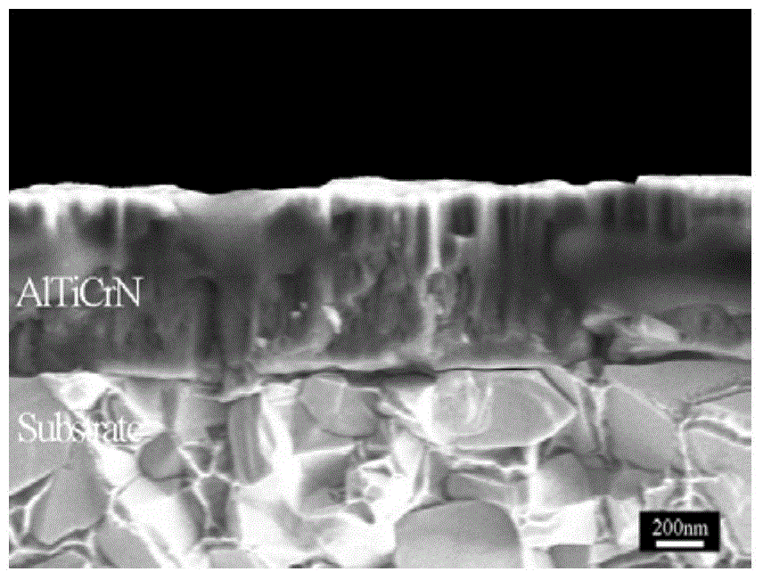 A kind of alticrn/yn nanometer multi-layer hard coating and preparation method thereof