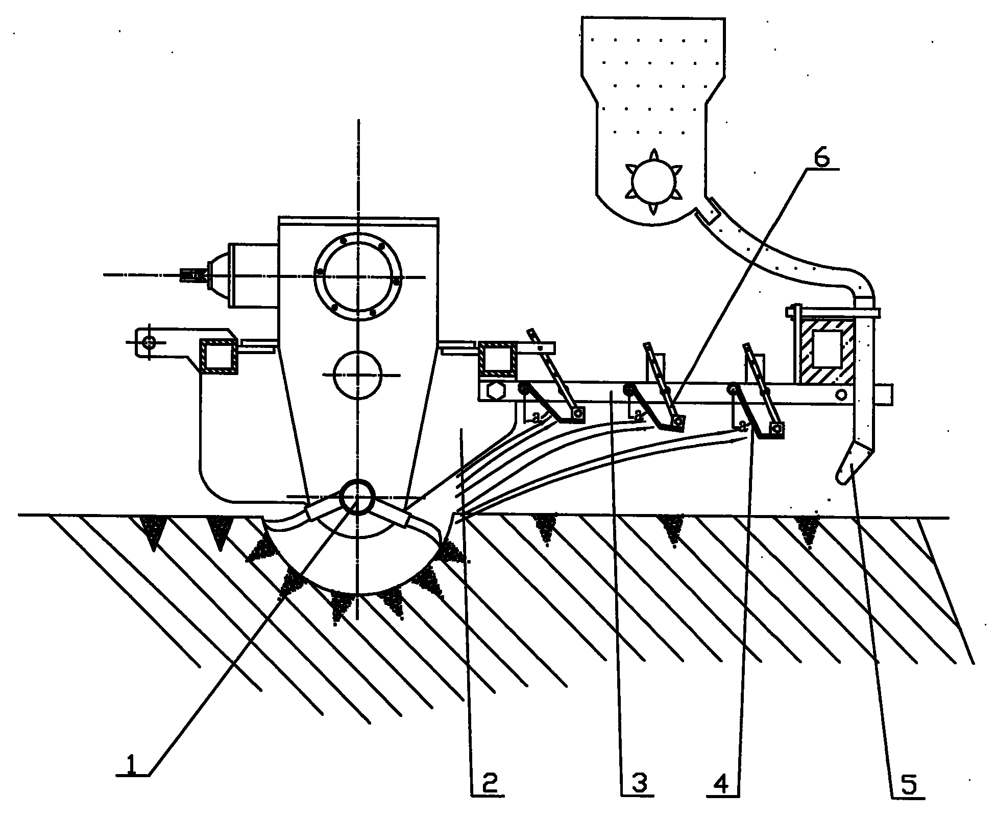 Full-straw burying tillage fertilizing seeder