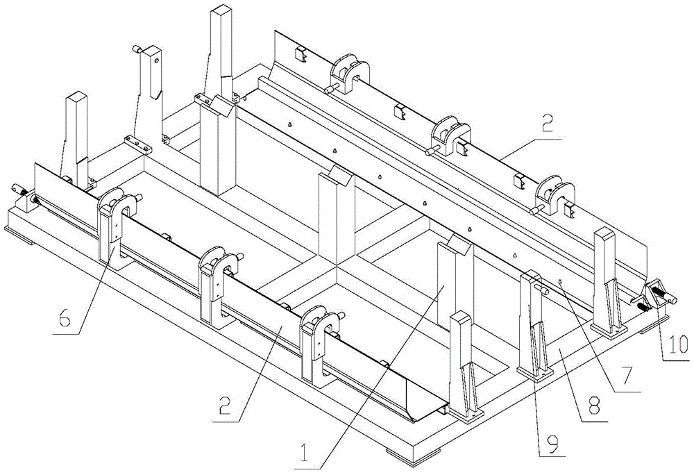 Diesel locomotive cooling chamber steel structure assembly equipment and manufacturing method thereof