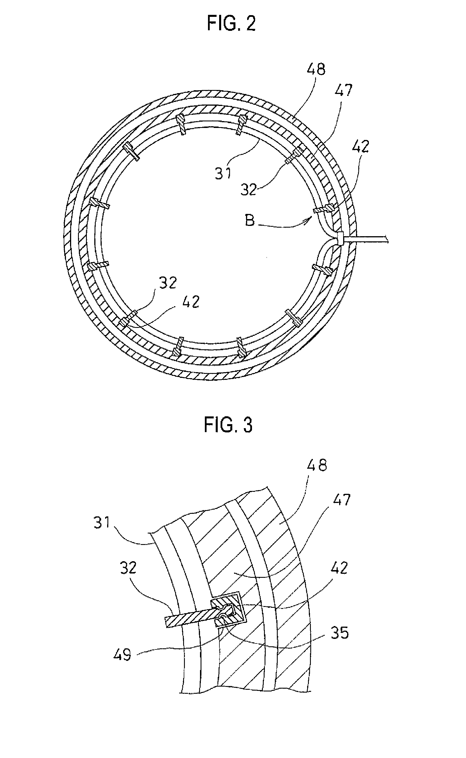 Heater supporting device