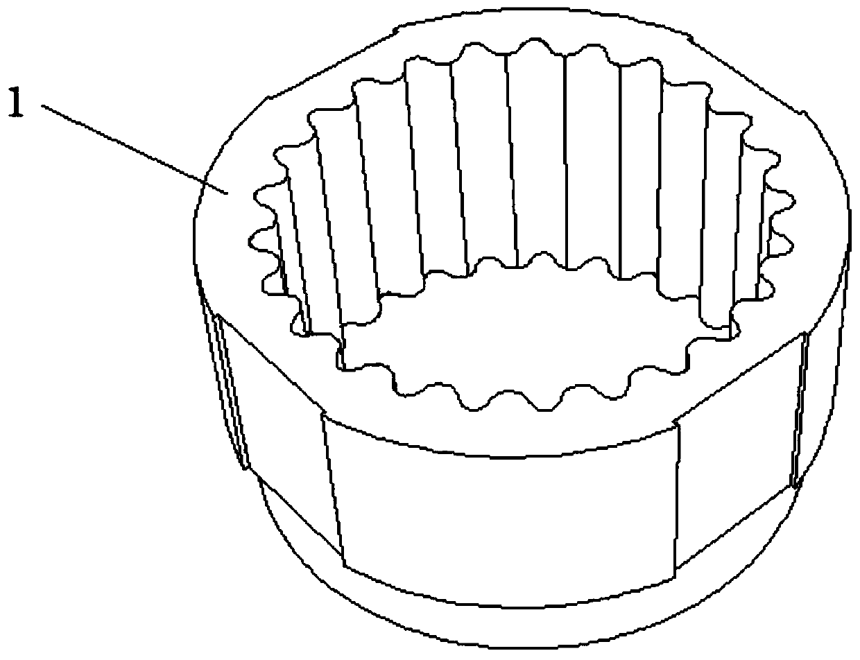 Special-shaped gear with inner shaping layer and machining process thereof