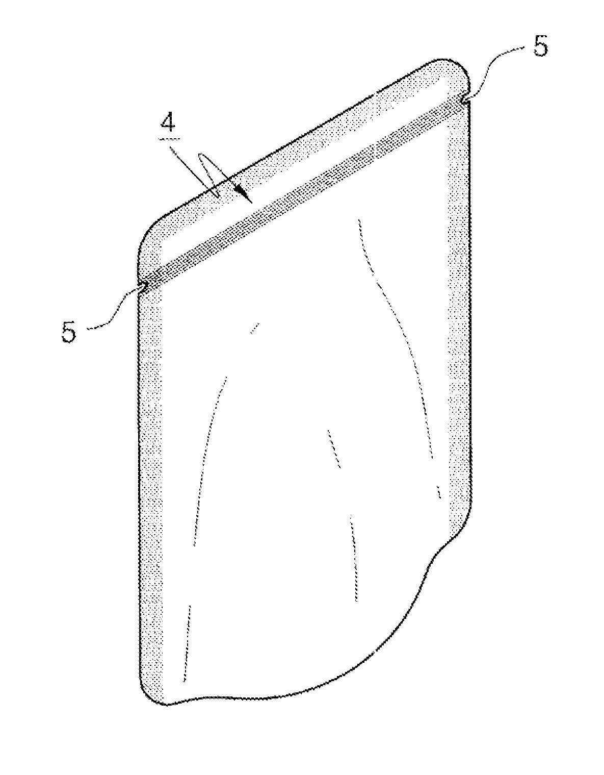 Straight-split pouch, method for manufacturing same, and device for manufacturing the pouch