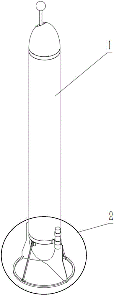 Releasable sit bottom device for underwater profiler