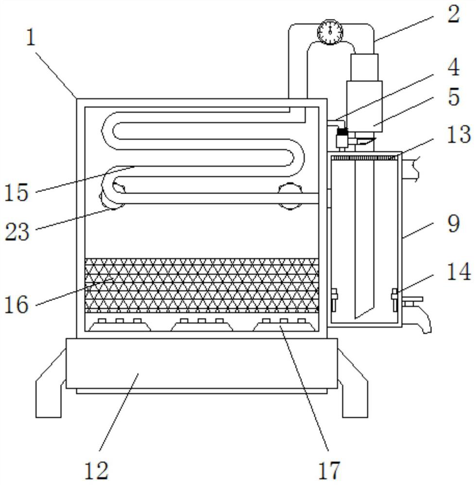 Heating furnace with oxygen blowing mechanism for steel casting