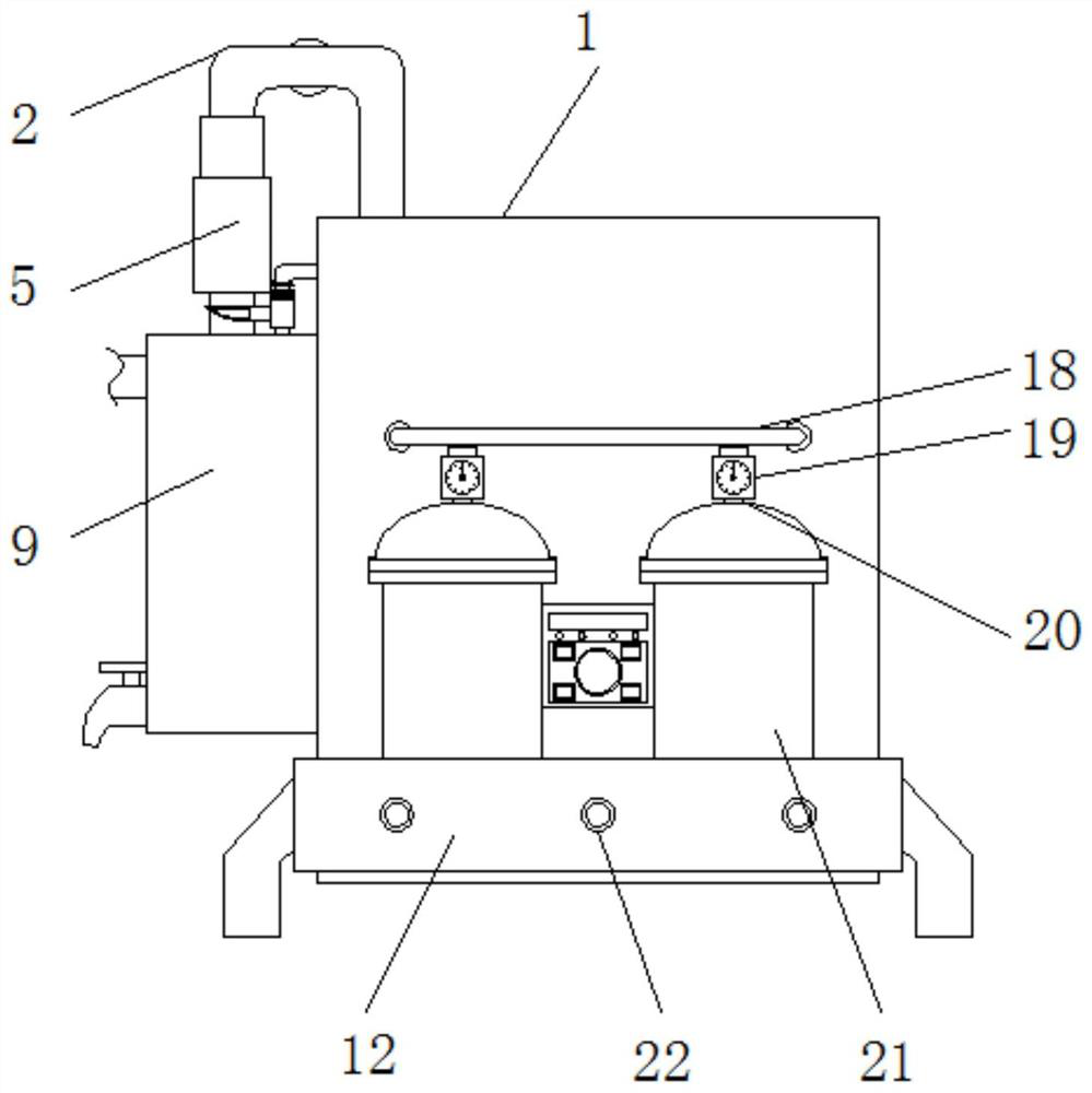 Heating furnace with oxygen blowing mechanism for steel casting